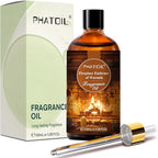 PHATOIL Fireplace Embrace of Warmth Fragrance Oils for Aromatherapy, 3.38FL.OZ Diffuser Oils for Home, Perfect for Aromatherapy, Humidifiers, Yoga, DIY Candle and Soap Making - 100ml