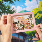 40 Sheets Small Scrapbook Sticker Books for Scrapbooking, Nordic Town Them Watercolor Scenery Stickers for Journaling, Junk Journal Supplies, Bujo, Crafts Arts