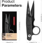 Premium Fabric Scissors for Cutting Clothes, Small Multi-Purpose Stainless Sewing Leather Dressmaking, Professional Crafting Shears Microcrystalline Steel Shears Office Cutting Tools (Black)