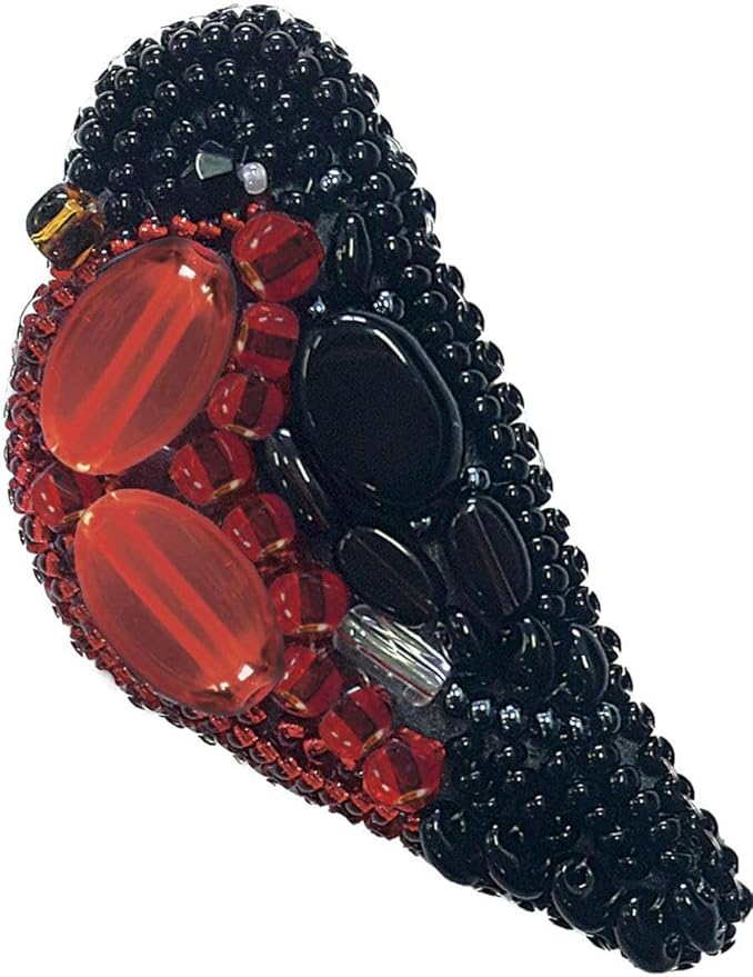 Crystal Art Beadwork kit for Creating Brooch BP-192C Bullfinch