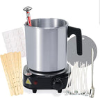 Aroparc Candle Making Kit with Wax Melter, 40 oz Double Boiler Wax Melting Pot, Thermometer, Wick Centering Device, Hot Plate and Supplies for Beginners