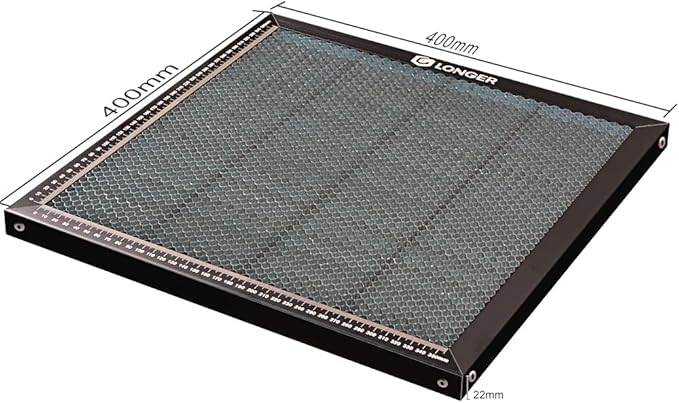 Longer Honeycomb Working Table, 15.7"x 15.7"x 0.86" Honeycomb Working Bed for CO2 or Diode Laser Engraver Cutting Machine, Fast Heat Dissipation with Aluminum Plate for Table-Protecting