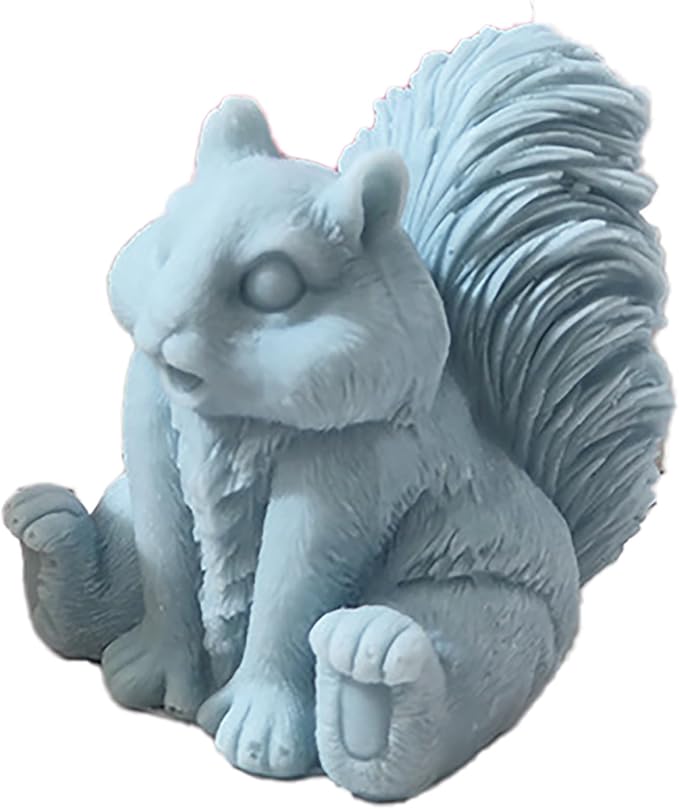 Squirrel Candle Mold - Resin Casting Silicone Molds for Home Decor & Candle Making Wave Spiral Mold