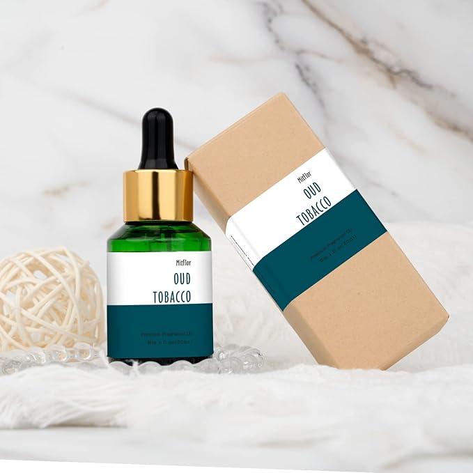 Oud Tobacco Fragrance Oil, MitFlor Single Scented Oil, Large Size Premium Grade Fragrance Oil for Soap & Candle Making, Aromatherapy Oil, Men & Woody Scent for Home Fragrance, 30ml