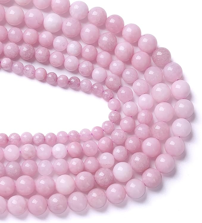 10MM 38PCS Kunzite Beads Round Loose Beads for Jewelry Making DIY Bracelet Necklace Crystal