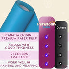 SMART&CASUAL 15" x 450" (37.5') Kraft Paper Roll for Art Craft Supplies Gift Wrapping Moving Packing Kids Painting Drawing Paint Easel Poster Chart Paper (Lake Blue, 15" W x 450" L (37.5'))