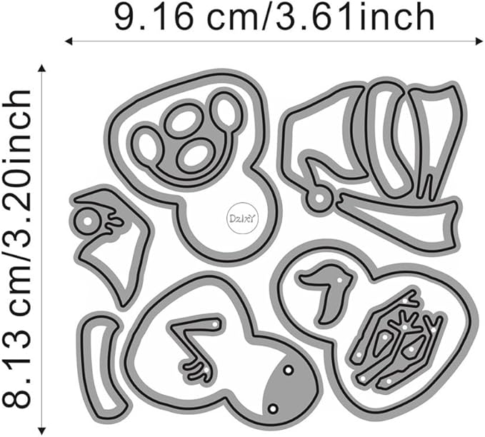 DzIxY Christmas Snowman Hat Metal Cutting Dies for Card Making Kit Embossing Paper Die Cuts Scrapbook Machine Stencils Storage Pockets Supplies