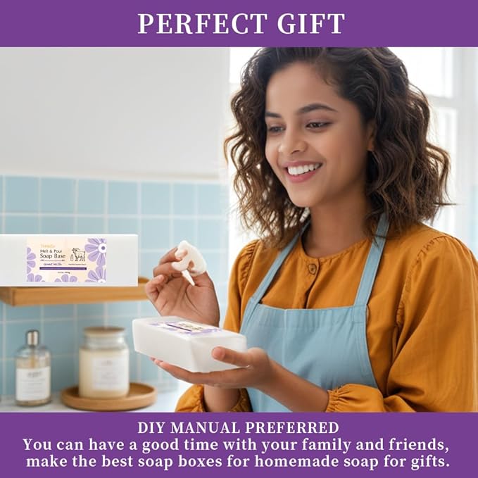 5.2 lb Goats Milk Soap Base for Soap Making, with Goat Milk/Shea Butter/Honey/Oatmeal/Cocoa Butter/Clear, Moisture, Natural Glycerin Melt and Pour White Base