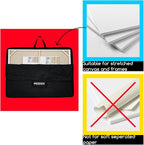 MEEDEN Soft Art Portfolio Bag: 23 x 31 Inch Black Art Canvas Portfolio Case - Waterproof 600D Oxford Carrying Storage Case for Artwork, Poster, Sketching, and Drawing