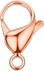 Mandala Crafts 16mm Rose Gold Color Stainless Steel Lobster Clasps for Jewelry Making - 25 PCs SS Lobster Claw Clasps with Jump Rings Jewelry Findings Kit for Necklaces Bracelets Charms Fasteners