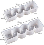 2 Pack S Geometry Candle Mold Geometric Lines Spiral Pillar Resin Casting Mold Resin Making Molds Silicone Mold for Candle Home Decorate Candle Making 3D Animal Mold