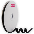 Nylon Single Face Velvet Ribbon,3/8 Inch X 25 Yards Spool (Black)