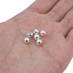 925 Sterling Silver Round Beads 6mm 6pcs for Jewelry Making Findings