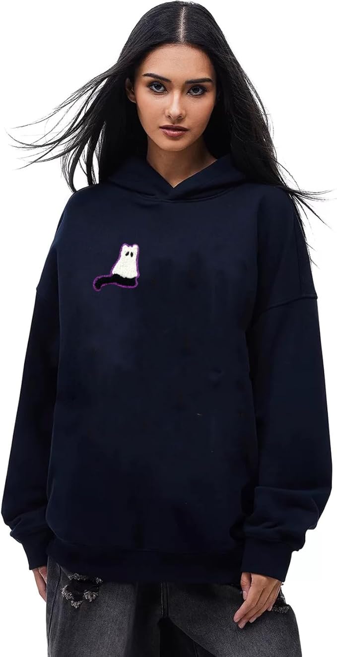 Halloween Ghost Iron on Patches 6Pcs Pumpkin Chenille Embroidery Sew on Stickers Cat Skull Plaid Applique for DIY Crafts T Shirt Clothing Jackets Backpacks Jeans Party Decorations Accessories