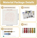 Doodlream Strawberries DIY Punch Needle Embroidery Kit for Adult Beginner, 9.4" A Basket of Strawberries Punch Stitching Craft Set for Starter with Frame, Fabric Pattern, Threader, Yarn, Pinch Needle