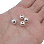 925 Sterling Silver Round Beads 8mm 4pcs for Jewelry Making Findings