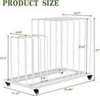 Art Canvas Storage Rack, Art Storage with Wheels, Adjustable Art Storage Easel Display Stands for Canvas Boards, Panel, Crafts Drying & Print Racks,Frame,White