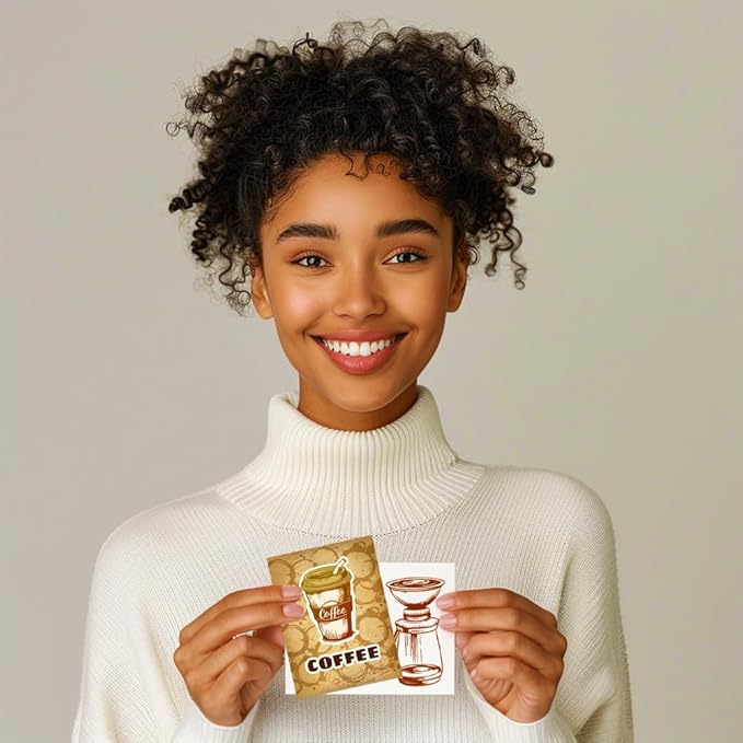 CHGCRAFT Coffee Clear Stamps Coffee Beans Transparent Silicone Stamps for Card Making Coffee Machine Silicone Clear Stamp for DIY Scrapbooking Photo Journal Album Decoration