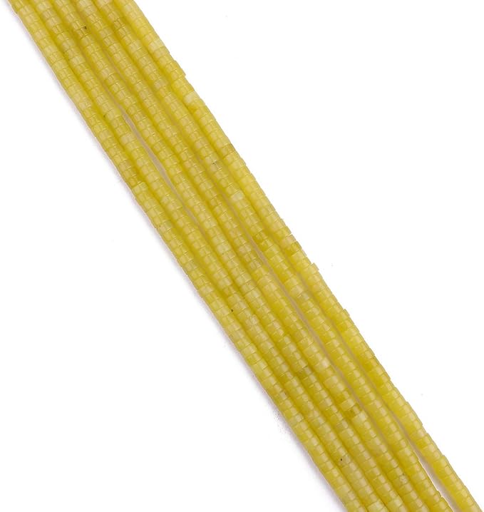 Natural Lemo Jade Spacer Beads Caps Loose Semi Gemstone for Beading Jewelry Making 4mmx2mm 38cm