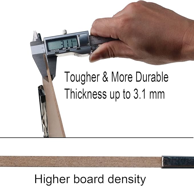 Acocony Drawing Board 18 x 24 Three Clip with Hardware Corner Guard Drawing Boards for Artists Hardboard Art Clipboard Low Profile Clip MDF Pack of 1