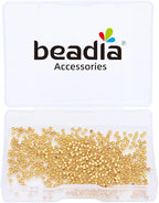 18K Gold Plated Round Spacer Beads 2mm 600pcs for Jewelry Making Findings Non Tarnish