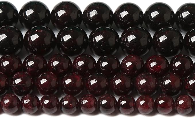 8MM 45PCS Natural Garnet Gemstone Loose Beads for Jewelry Making DIY Bracelet Crystal 1 Strand