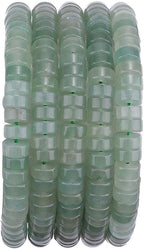 Natural Green Aventurine Spacer Beads Caps Loose Semi Gemstone for Beading Jewelry Making 6mmx3mm 38cm