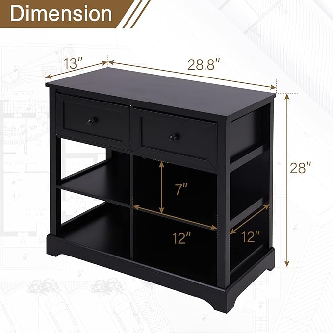 PHI VILLA Black Storage Cabinet with Baskets, Accent Chest for Bedroom Cabinet with Drawers Rattan Cabinet End Table