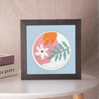 Esffaci Punch Needle Kit for Adults Beginner Starter Punch Embroidery Kit with Flower Pattern DIY Punch Stitch Supplies with Stamped Fabric Yarn Hoop Tool Instruction