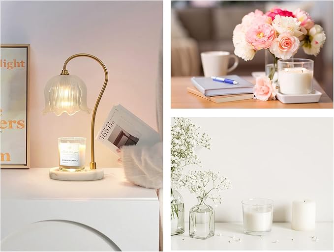 CONNOO 15 Pack 7 OZ Clear Candle Jars with Bamboo Lids, Thick Glass Empty Jars for Making Candles - Dishwasher Safe, in Bulk.