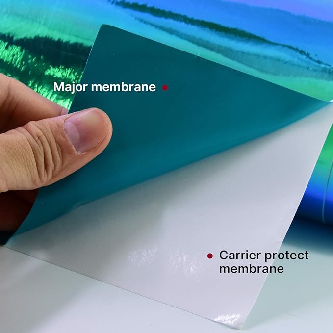 Holographic Opal Vinyl roll 12" x 5ft,Permanent Vinyl,SHOYISI Permanen Adhesive,for All Kinds of Cutting Machines(Opal Green)