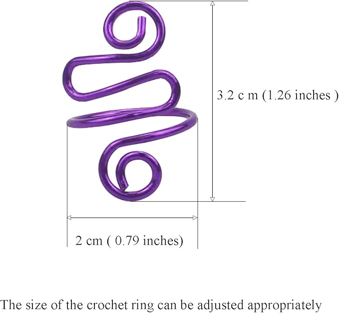 4Pcs Crochet Rings for Finger, Crochet Tension Ring for Crocheting Open Adjustable Yarn Guide Crochet Tension Ring Crochet Accessories Knitting Ring for Finger (Multicolor-A), SATONBEYI