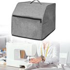 Overlock Sewing Machine Cover with Oxford Cloth and Multiple Storage Pockets, Protective Dust Shield for Serger or Overlock Machine, Fits 31.5 x 29 x 28.5 cm, Simpleto Clean for Home Sewing(Grey)