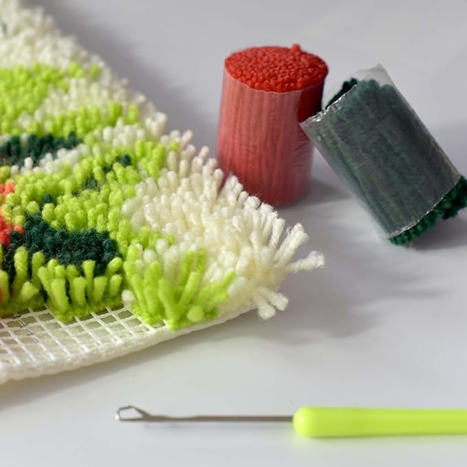 PATIKIL 15 Rolls Latch Hook Yarn, Latch Hook Kit Yarn Precut Hook Rugs Making Crochet Bundles for Latch Hook Rug Adults Beginners Tapestry DIY Craft, Light Brown