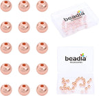 Rose Gold Plated Round Spacer Beads 6mm 30pcs for Jewelry Making Findings Non Tarnish