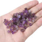 Natural Amethyst Square Stone Beads 4x4mm 85pcs Cube Loose Semi Gemstone Beads for Jewelry Making Design