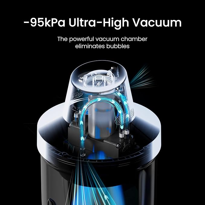 Resiners Resin Bubble Remover, 10 Min Remove Bubbles, 95kPa Vacuum Degassing Chamber, Compact Airless Lite Machine for Epoxy Molds Casting,UV Resin,Silicone,Jewelry Making (Patented)