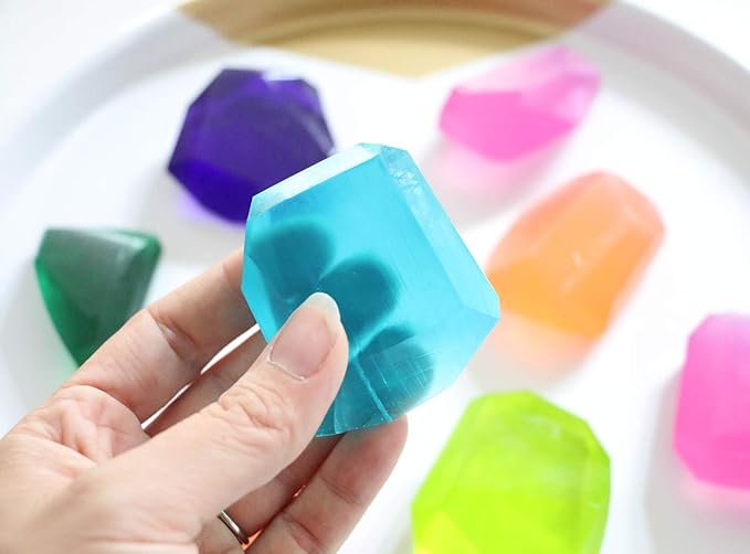 Gem Stones Soap Making Kit, Soap Molds, DIY Arts & Crafts Project, Gift & STEM Science Experiment for Kids Girls Boys Ages 8-12 and Up