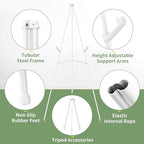 1 PCS White Easel Stand for Wedding Sign Stand, 65 Inch Adjustable Metal Easels for Display, Portable Folding Easel for Wedding, Display Show, Arts, Poster with Portable Bags