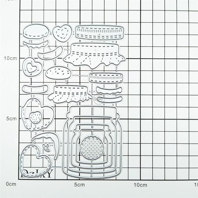 DzIxY Patchwork Biscuit Bottle Metal Cutting Dies for Card Making Kit Embossing Paper Die Cuts Set Scrapbook Stencils Supplies Machine Templates