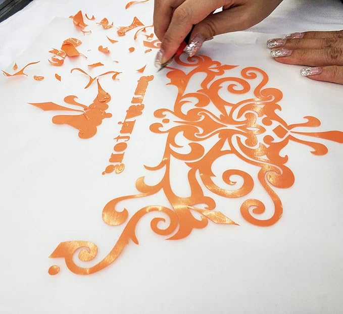 guangyintong Heat Transfer Vinyl Orange HTV Rolls, 12" x 10ft Orange Iron on Vinyl for T-Shirts, Matte Surface Orange HTV Vinyl for All Cutter Machine Easy to Cut & Weed for Heat Vinyl DIY Design