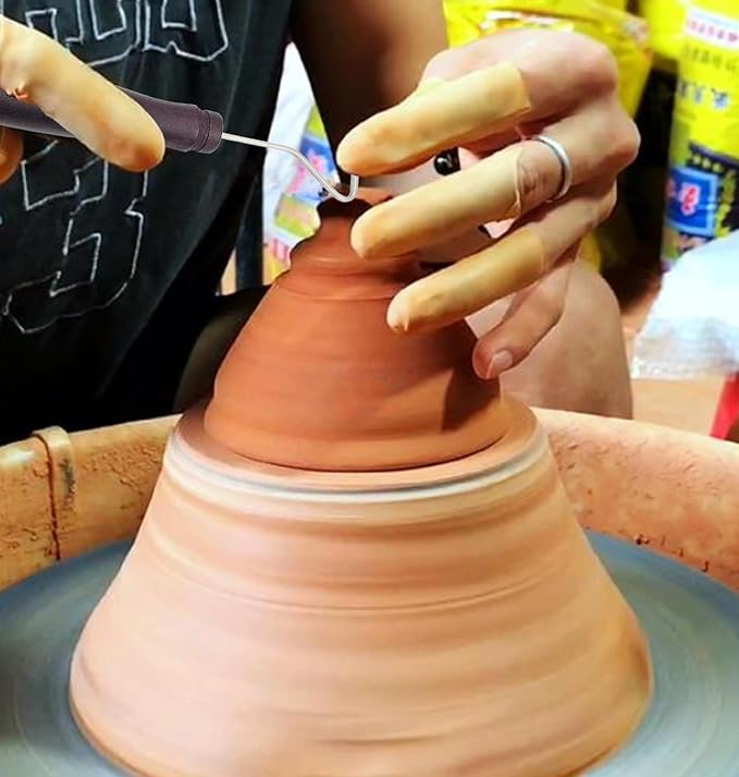 Auyuve Pottery Tools, Clay Sculpting Tools, L-Shape Clay Pottery Modelling Carving Tool for Pottery Ceramics Craft