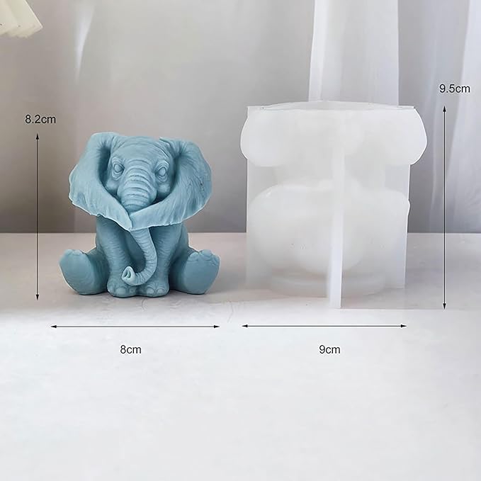 Elephant Resin Casting Mold - Animal Silicone Mold for Candle Making & Home Decor