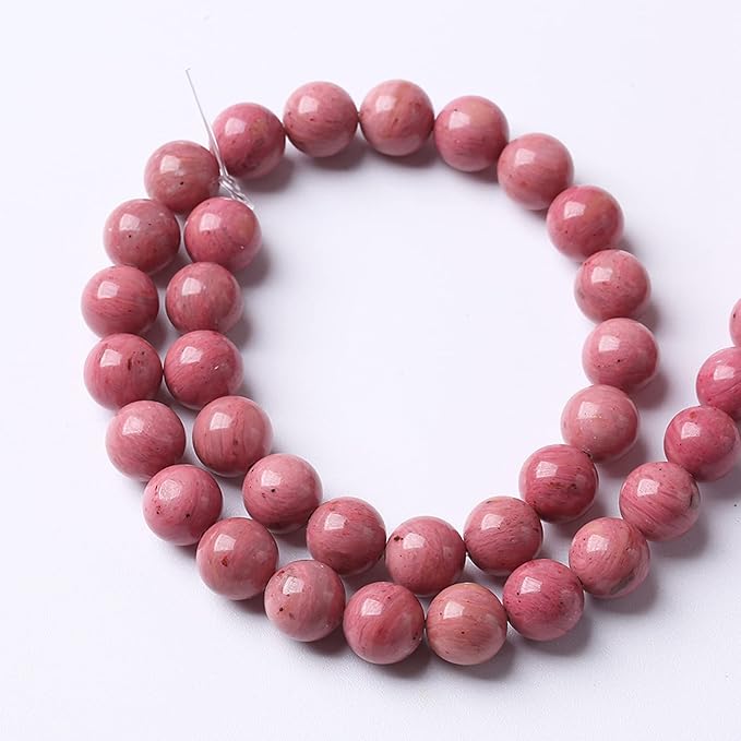 8m 45pcs 7A Premium Gemstone Rhodochrosite Beads Natural Stone Round Loose Energy Healing Beads for Jewelry Making DIY Bracelet