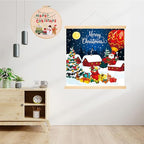 Konrisa Embroidery Kits Merry Christmas Pattern Embroidery Starter Kits for Adults Beginner DIY Sewing Needlepoint Cross Stitch Practice Kit Christmas Home Decoration Handmade Gifts