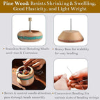 SHOP LC DELIVERING JOY Bead Spinner for Jewelry Making - Necklace Bracelet Maker with Big Eye Beading Needle and 3 mtr Wire Pinewood Wooden Birthday Gifts for Women- Turquoise & Red