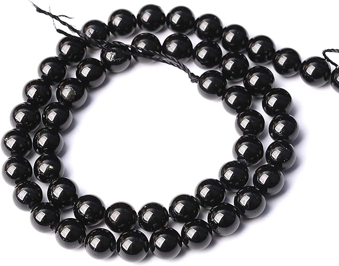 4MM 88PCS Natural Black Tourmaline Gemstone A Grade Beads for Jewelry Making DIY Bracelet Crystal 1 Strand
