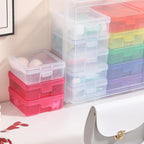 Plastic Storage Box Arts & Crafts Storage Boxes & Organizers With Large Storage Box Small Rectangular Plastic Container For Craft Storage (12 Color+6 Clear-Small)