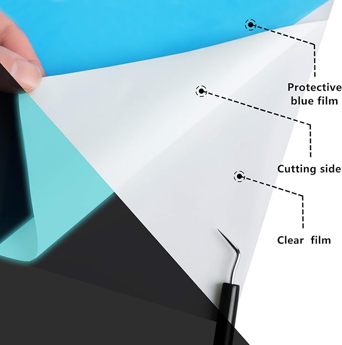 Glow in The Dark HTV Heat Transfer Vinyl Rolls - 12 Inches x 11 Feet HTV Vinyl, Luminous Iron on Vinyl for Silhouette Cameo - Easy to Cut & Weed for Heat Vinyl Design (11Ft, Z2-Luminous Blue)