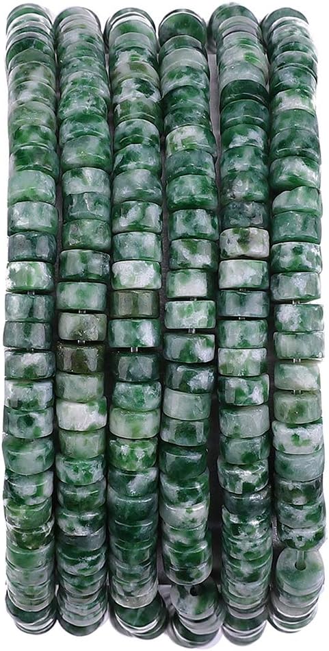 Natural African Jade Spacer Beads Caps Loose Semi Gemstone for Beading Jewelry Making 4mmx2mm 38cm